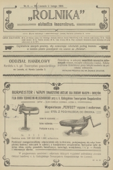 Rolnik : organ c. k. Galicyjskiego Towarzystwa Gospodarskiego. R.39, T.71, 1906, nr 6 + dod.