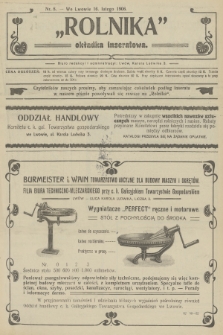 Rolnik : organ c. k. Galicyjskiego Towarzystwa Gospodarskiego. R.39, T.71, 1906, nr 8 + dod.