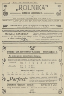 Rolnik : organ c. k. Galicyjskiego Towarzystwa Gospodarskiego. R.39, T.71, 1906, nr 14 + dod.