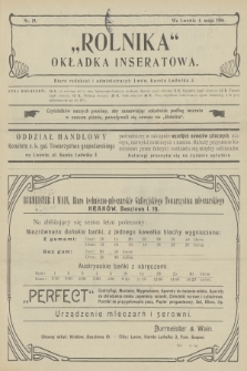 Rolnik : organ c. k. Galicyjskiego Towarzystwa Gospodarskiego. R.39, T.71, 1906, nr 19 + dod.