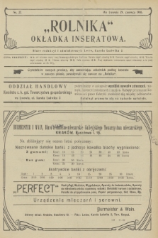 Rolnik : organ c. k. Galicyjskiego Towarzystwa Gospodarskiego. R.39, T.71, 1906, nr 27 + dod.