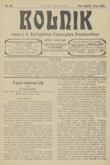 Rolnik : organ c. k. Galicyjskiego Towarzystwa Gospodarskiego. R.39, T.72, 1906, nr 45 + dod.
