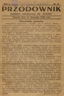 Przodownik : dodatek miesięczny do „Sokoła”. 1922, nr 2