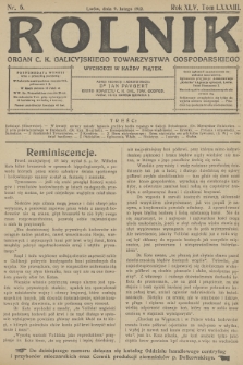 Rolnik : organ c. k. Galicyjskiego Towarzystwa Gospodarskiego. R.45, T.83, 1912, nr 6