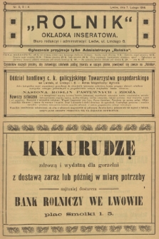 Rolnik: Organ c. k. Galicyjskiego Towarzystwa Gospodarskiego. R.47, T.87, 1914, nr 2-3-4