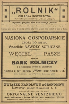 Rolnik: Organ c. k. Galicyjskiego Towarzystwa Gospodarskiego. R.47, T.87, 1914, nr 10