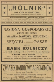 Rolnik: Organ c. k. Galicyjskiego Towarzystwa Gospodarskiego. R.47, T.87, 1914, nr 15