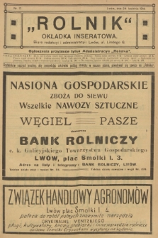 Rolnik: Organ c. k. Galicyjskiego Towarzystwa Gospodarskiego. R.47, T.87, 1914, nr 17