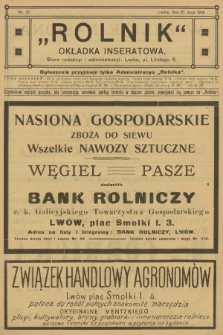Rolnik: Organ c. k. Galicyjskiego Towarzystwa Gospodarskiego. R.47, T.87, 1914, nr 21