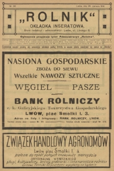 Rolnik: Organ c. k. Galicyjskiego Towarzystwa Gospodarskiego. R.47, T.87, 1914, nr 26