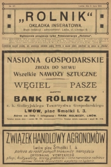 Rolnik: Organ c. k. Galicyjskiego Towarzystwa Gospodarskiego. R.47, T.87, 1914, nr 27