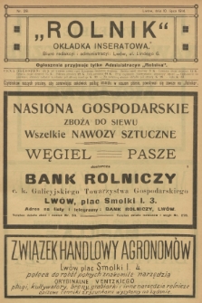 Rolnik: Organ c. k. Galicyjskiego Towarzystwa Gospodarskiego. R.47, T.87, 1914, nr 28