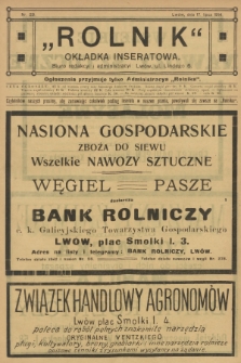 Rolnik: Organ c. k. Galicyjskiego Towarzystwa Gospodarskiego. R.47, T.87, 1914, nr 29