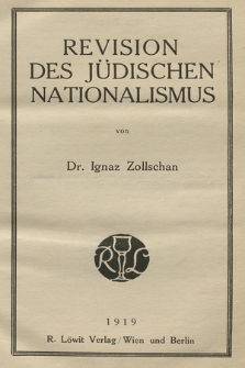 Revision des jüdischen Nationalismus