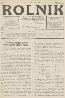 Rolnik: Organ c. k. Galicyjskiego Towarzystwa Gospodarskiego. R.49, T.89, 1917, nr 2