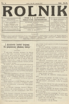 Rolnik: Organ c. k. Galicyjskiego Towarzystwa Gospodarskiego. R.49, T.89, 1917, nr 3