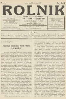 Rolnik: Organ c. k. Galicyjskiego Towarzystwa Gospodarskiego. R.49, T.89, 1917, nr 4