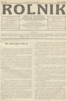 Rolnik: Organ c. k. Galicyjskiego Towarzystwa Gospodarskiego. R.49, T.89, 1917, nr 18