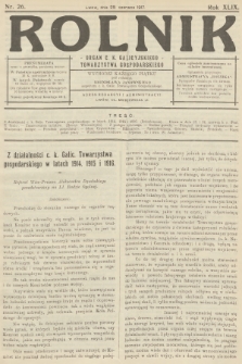 Rolnik: Organ c. k. Galicyjskiego Towarzystwa Gospodarskiego. R.49, T.89, 1917, nr 26