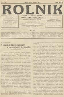 Rolnik: Organ c. k. Galicyjskiego Towarzystwa Gospodarskiego. R.49, T.90, 1917, nr 36