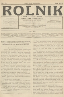 Rolnik: Organ c. k. Galicyjskiego Towarzystwa Gospodarskiego. R.49, T.90, 1917, nr 37