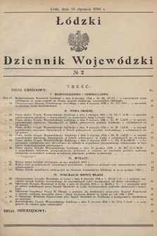 Łódzki Dziennik Wojewódzki. 1936, nr 2