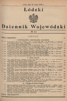 Łódzki Dziennik Wojewódzki. 1936, nr 11