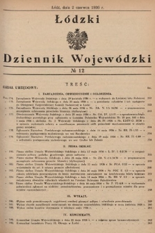 Łódzki Dziennik Wojewódzki. 1936, nr 12