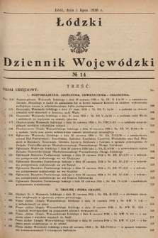 Łódzki Dziennik Wojewódzki. 1936, nr 14