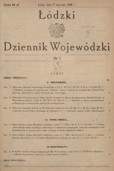 Łódzki Dziennik Wojewódzki. 1948, nr 1
