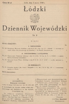 Łódzki Dziennik Wojewódzki. 1948, nr 4
