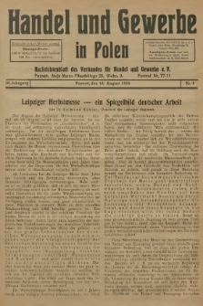 Handel und Gewerbe in Polen : Nachrichtenblatt des Verbandes für Handel und Gewerbe. Jg.10, 1935, nr 8