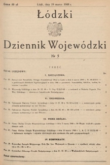 Łódzki Dziennik Wojewódzki. 1948, nr 5
