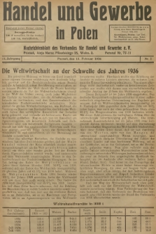 Handel und Gewerbe in Polen : Nachrichtenblatt des Verbandes für Handel und Gewerbe. Jg.11, 1936, nr 2