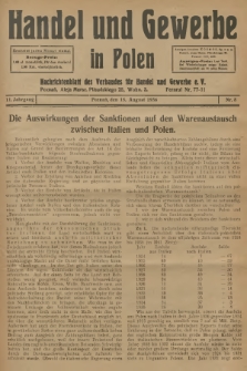 Handel und Gewerbe in Polen : Nachrichtenblatt des Verbandes für Handel und Gewerbe. Jg.11, 1936, nr 8