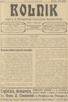 Rolnik : organ c. k. Galicyjskiego Towarzystwa Gospodarskiego. R.40, T.73, 1907, nr 8 + dod.