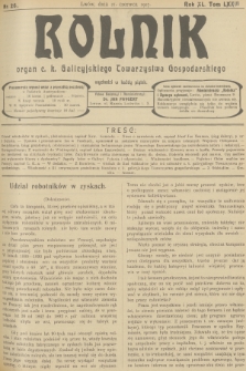 Rolnik : organ c. k. Galicyjskiego Towarzystwa Gospodarskiego. R.40, T.73, 1907, nr 26 + dod.