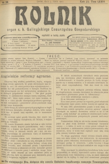 Rolnik : organ c. k. Galicyjskiego Towarzystwa Gospodarskiego. R.40, T.74, 1907, nr 28 + dod.