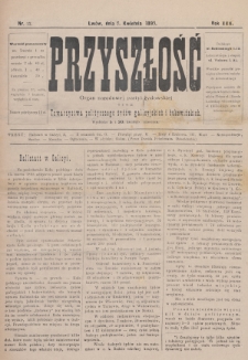 Przyszłość : organ narodowej partyi żydowskiej oraz Towarzystwa politycznego żydów galicyjskich i bukowińskich. R.3 (1894/1895), nr 12