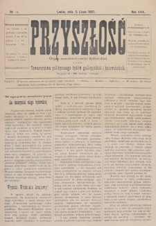 Przyszłość : organ narodowej partyi żydowskiej oraz Towarzystwa politycznego żydów galicyjskich i bukowińskich. R.3 (1894/1895), nr 18