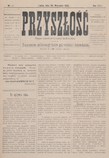 Przyszłość : organ narodowej partyi żydowskiej oraz Towarzystwa politycznego żydów galicyjskich i bukowińskich. R.3 (1894/1895), nr 23