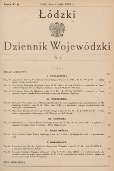 Łódzki Dziennik Wojewódzki. 1948, nr 8