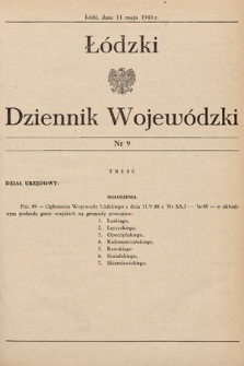 Łódzki Dziennik Wojewódzki. 1948, nr 9