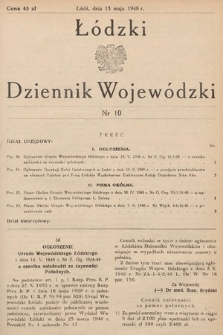 Łódzki Dziennik Wojewódzki. 1948, nr 10