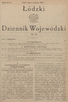 Łódzki Dziennik Wojewódzki. 1948, nr 16