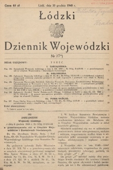 Łódzki Dziennik Wojewódzki. 1948, nr 27