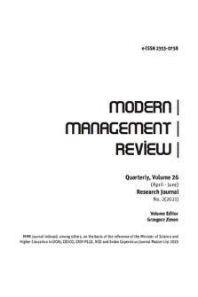 Modern Management Review. Vol. 26, 2021, 2
