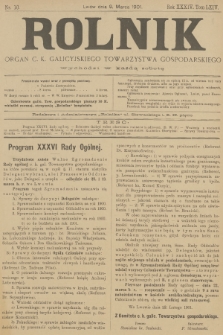 Rolnik : organ c. k. galicyjskiego Towarzystwa gospodarskiego. R.34, T.64, 1901, nr 10