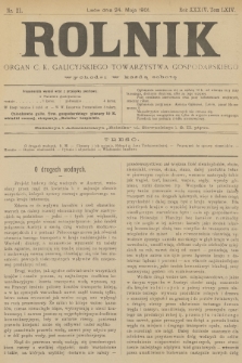 Rolnik : organ c. k. galicyjskiego Towarzystwa gospodarskiego. R.34, T.64, 1901, nr 21