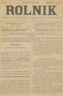 Rolnik : organ c. k. galicyjskiego Towarzystwa gospodarskiego. R.34, T.64, 1901, nr 29